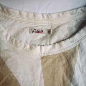 Faherty Ivory and Beige Tee
